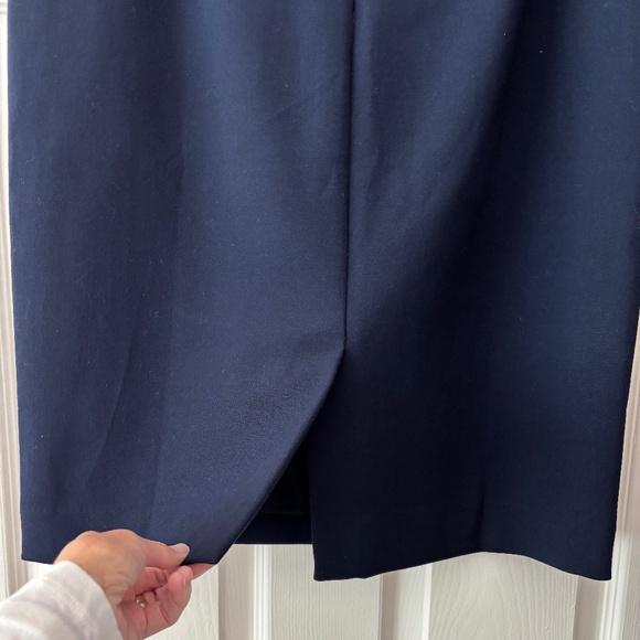 J Crew 365 No 2 Pencil Skirt - Navy Blue Size 12 - Picture 8 of 10